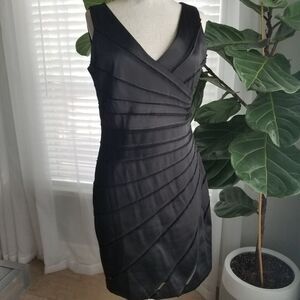 Leslie Fay layered abstract evening dress size 10